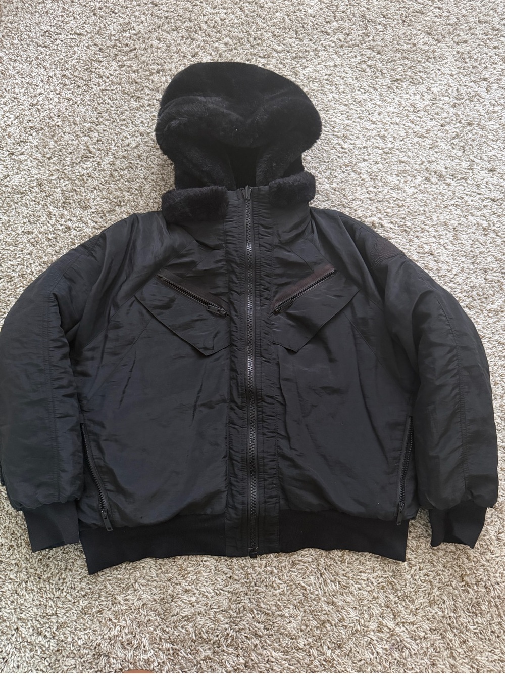 Black AIR JORDAN Hooded REVERSIBLE Jacket